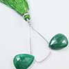Natural Green Emerald Faceted Pear Drop Beads Strand Quantity 2 beads Pairs and Size 19.5mm approx.